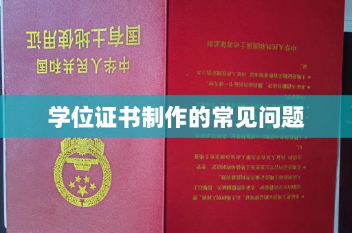 安仁学位证书制作的常见问题