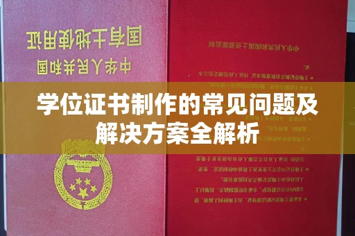 安仁学位证书制作的常见问题及解决方案全解析
